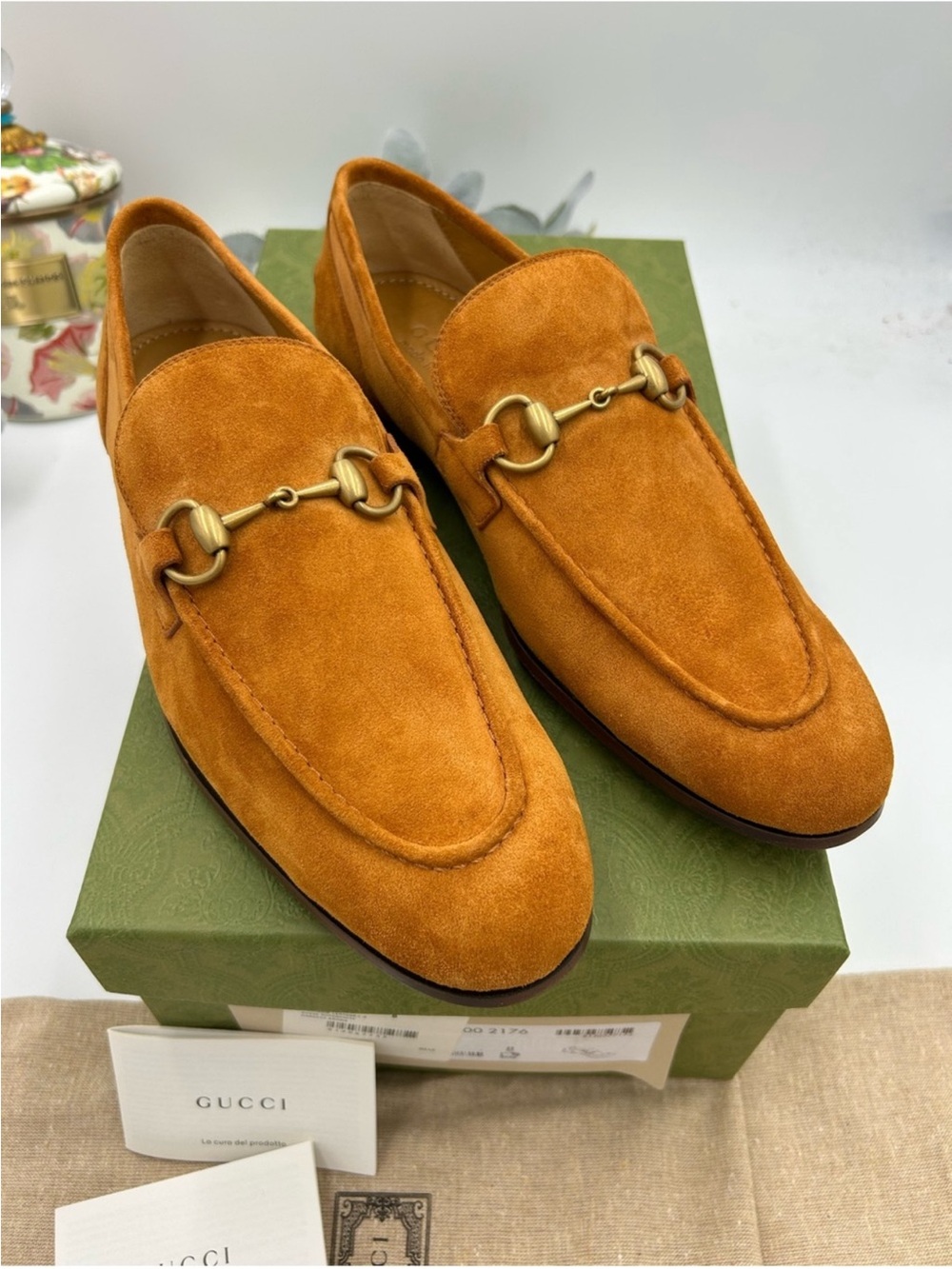 Men’s Gucci suede JORDAAN horse bit loafers size 8 fits 9 US made in Italy - Picture 2 of 12